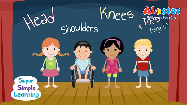 Bài hát “Head Shoulders Knees and Toes” rất quen thuộc với các bé