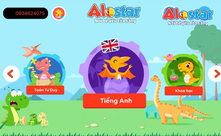 Ứng dụng Alostar kết hợp đa dạng các phương pháp học tiếng Anh cho trẻ